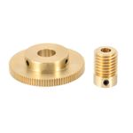 Worm Gear Set 0.5 Module 100:1 Reduction Rate(Gear-12mm Bore, Rod 5mm Bore)