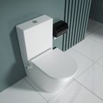 Durovin Close Coupled Toilet Pan Ceramic Back to Wall with All in One Bidet Seat