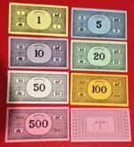 Monopoly 70/80's 75 Train Back Note Bank Money Original Replacement Spare Top Up