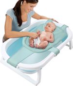 Baby Bath Net, Non Slip Adjustable Newborn Seat with 5 Safety Green 