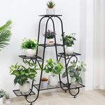 Wisfor 7-Tier Metal Plant Stand Potted Flower Planter Display Rack Garden Shelf