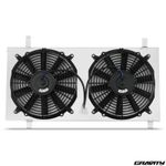 UNIVERSAL 11" 80W ALUMINIUM RADIATOR FAN SHROUD KIT STRAIGHT BLADE COOLER RAD
