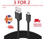 Micro USB Cable 25CM 1M 2M 3M High Speed Data Sync Fast Charger Charging Lead UK