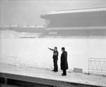 1962 BILLY WRIGHT ARSENAL ICONIC SNOW PHOTO PRINT SQUAD TEAM ARSENAL HIGHBURY