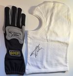 Fernando Alonso Dual Signed F1 Memorabilia – OMP Glove & Balaclava with COA