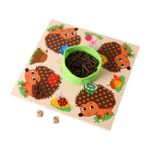 Hedgehog Game Board with Pegs Fine-Motor Toy Sensory for Preschool