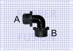 ☢ Gas Mask Respirator BLACK 90 Degree Adapter - with - Choose Your fittings