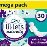 Lil-Lets Maternity Pads Extra Long Maxi Thick Towels X 30 With Wings After Birth