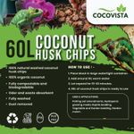 60L Coconut husk chips Blocks | Peat-Free Natural |Growing Media | Mulch Blocks|