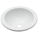 Inlay recess sink round motorhome caravan camping Ø 290 White