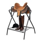 Uimoso Folding Saddle Rack Freestanding Horse Saddle Stand, 132 lbs Capacity