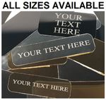 Engraved Trophy Plate - Self Adhesive Gold Silver Black - ALL SIZES - Name Plate