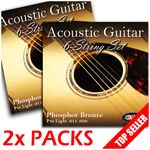 ACOUSTIC GUITAR Strings 2 PACKS!  Adagio Pro Finest Light 11-50 - 2x Full Set