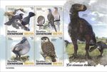 EXTINCT BIRDS Pigeon/Owl Bird MNH 4v-Stamp Sheet #2483 (2023 Central Africa)