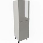 Fully Assembled 600mm Gloss Dust Grey 50-50 Fridge Freezer Larder Unit