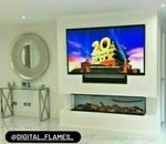 50 60 72 INCH HD+ PANORAMIC INSERT ELECTRIC FIRE 3 SIDED FULL GLASS TANK NEW