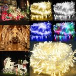 2-100M LED Fairy Lights Battery/Solar/Mains Plug in Christmas Bedroom Outdoor UK