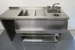 Cocktail Station, Insulated Ice Well & Bar Sink With Bin Void & glass freshener