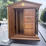 Empty Franklin Mint Millennium Coin Collection Wooden Cabinet Display Case Only