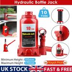 10 Ton Bottle Jack Heavy Duty Hydraulic Lifting Ram Car Van Boat Truck Caravan