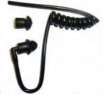 Police Black Radio Earpiece Acoustic Tube & 2 Ear buds
