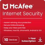 McAfee Internet Security 2026, 10 Devices, 1 Year for PC | Mac | Android | iOS