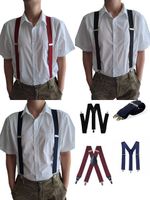 Mens Wide Braces 35mm Heavy Duty Adjustable Elasticated Strong Clips Wedding