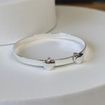 925 Sterling Silver Double Heart Baby Bangle - Expanding Bangle Babies, Toddlers