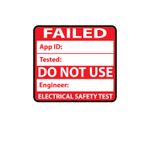 Plug Top Failed PAT Test Labels - Ultra Strong Adhesive & Rip Proof