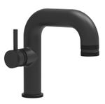 Core Matt Black Mono Basin Mixer Bathroom Tap with Side Lever