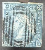 MAURITIUS QV CLASSIC 1859 2d Blue (SG39) - Used, Nicely Repaired - £950