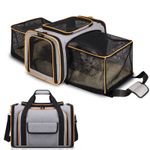 Cat Carrier Bag, Pet Dog Carrier, Foldable Waterproof With Removable Fleece Mat