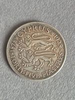 1928 Cyprus Forty-Five Piastres George v Silver Coin