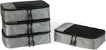 Amazon Basics 4 Piece Packing Cubes Travel Set Small Grey
