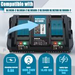 Dual Fast Charger For Makita 18V Li-Ion Battery BL1860 BL1830 BL1850 BL1840 UK!