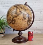 12 Inch World Globe Vintage Style Brown Sepia Colours Made in India 2008 30cm