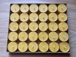 Hand-Poured Organic Natural Beeswax Tea Lights, 100% Pure Beeswax Handmade