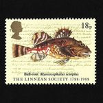 FISH : QEII 18p. Bicentenary Linnean Society, Sea Scorpion stamp [MNH][SG1380]