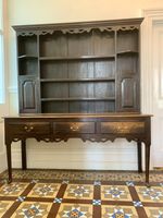 Vintage Jacobean Style Dark Oak Dresser