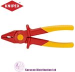 KNIPEX VDE 1000V NSULATED PLASTIC FLAT NOSE PLIERS, 180mm - 98 62 01