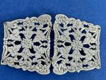 NICE ANTIQUE EDWARDIAN SOLID SILVER NURSES BELT BUCKLE