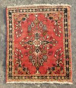 Vintage Hand Made Traditional Rug Oriental Wool Multicolor Carpet 70x58 cm