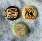 Salt 'N' Pepa (rap / pop) three 25mm button badges inc 'Push It'. Free UK P&P!