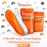 Original Steppers Comfort Boosting Massage Insoles for Heel & Plantar Fasciitis