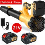6 Speed Cordless Electric Leaf Blowers with 2 x 4.0Ah Batteries and Charger 