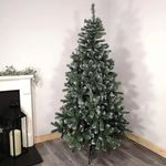 Frosted Artificial Christmas Tree Green Colorado Spruce Traditional - 4ft-10ft