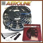 7" Aeroline® Electric Radiator / Intercooler 12v Slim Cooling Fan + Fitting Kit