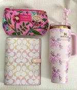 Pink Themed Gift Set – Tumbler, makeup Pouch,Notebook perfect gift for her