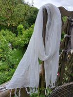 100% organic cotton high twist muslin scarf shawl tassel everyday use or create