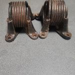 Vintage Metal Coil Spring Furniture Parts, Brown, 2 Pack